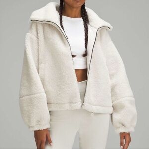 lululemon cinchable fleece zip-up